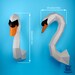 Papercraft Swan, Paper Craft Swan, 3D Paper Craft Sculpture, Paper Bird ...