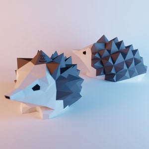 Papercraft riccio, statua di riccio Papercraft, scultura 3D di riccio, Papercraft 3d, animali di carta, decorazioni per la casa, papercraft 3D, lowpoly