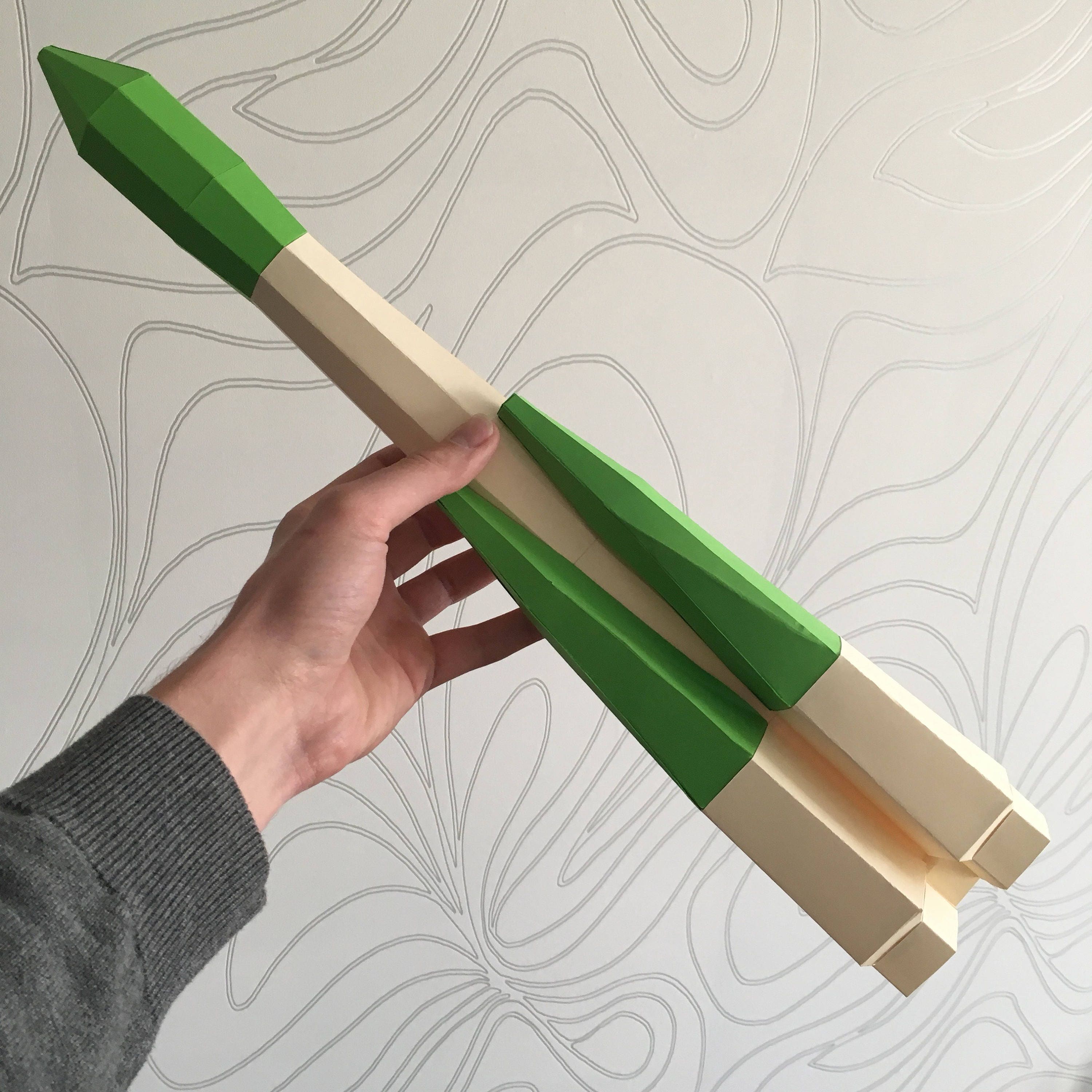 Papercraft A Rokets Papercraft Rocket Pattern for Self-assembling, PDF File With Tutorial ...