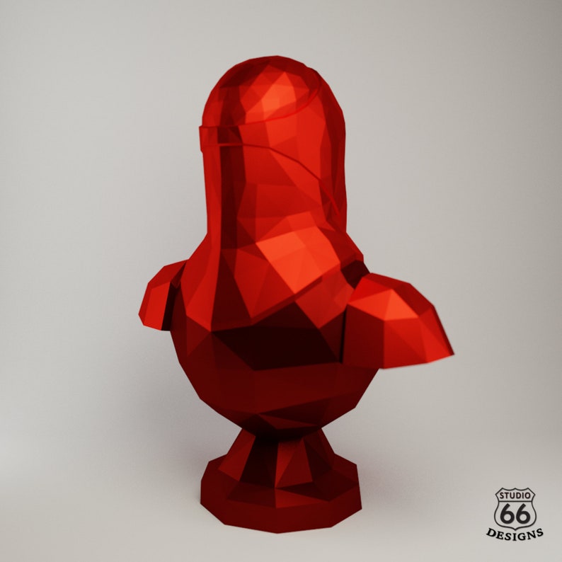 Papercraft Star Wars, Emperor's Royal Guard, Red Guard, Palpatine Guard, Imperial Royal Guard, Paper Statue, Redrobes, 3D papercraft pattern image 10