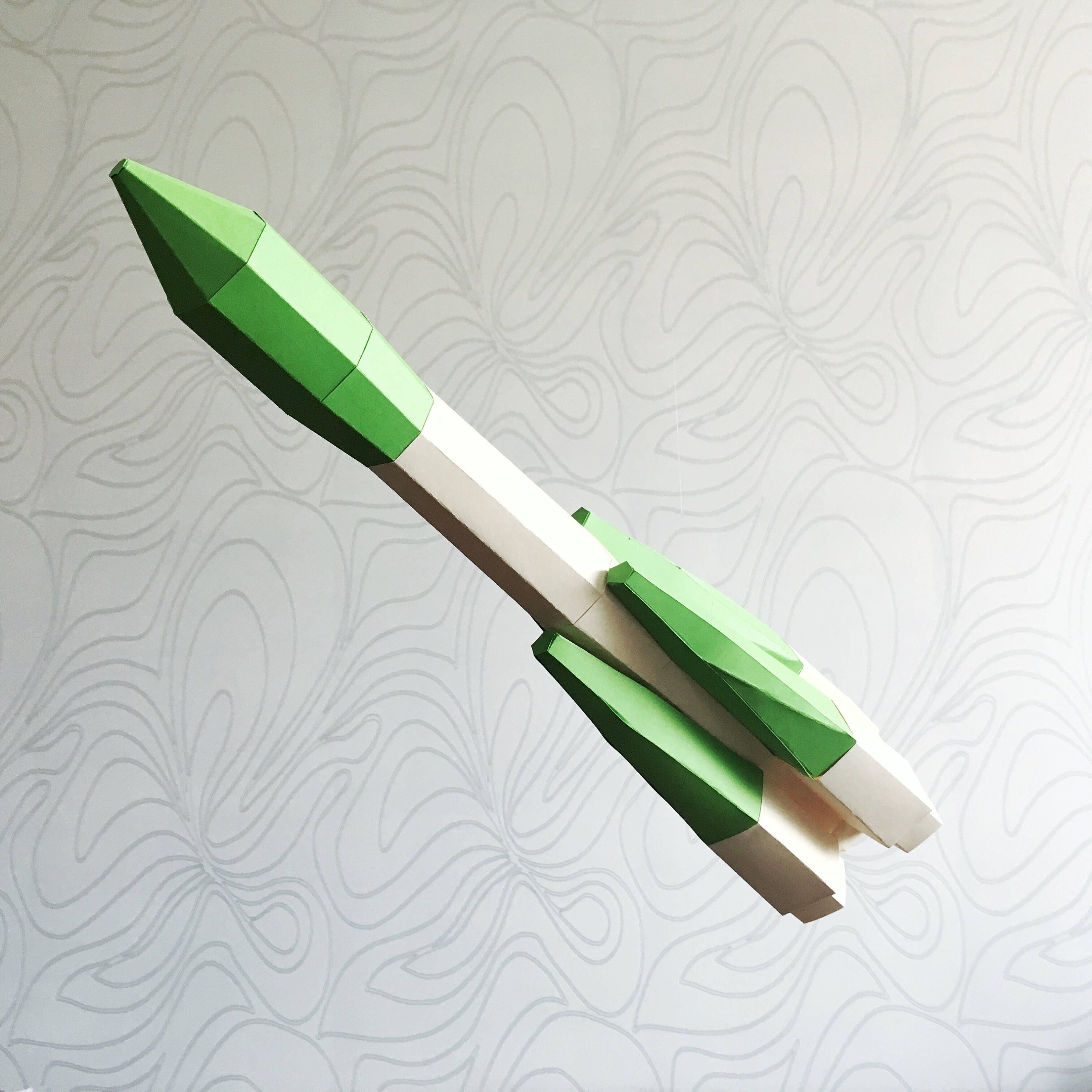 Basic Paper Rocket Design Papercraft Rocket Pattern for Self-assembling, PDF File With Tutorial ...