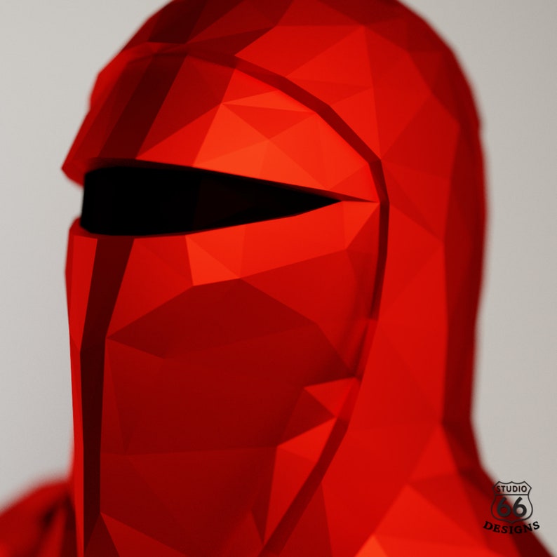 Papercraft Star Wars, Emperor's Royal Guard, Red Guard, Palpatine Guard, Imperial Royal Guard, Paper Statue, Redrobes, 3D papercraft pattern image 2