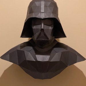 Papercraft Star Wars, Make your own Darth Vader Trophy, Papercraft Darth Vader, Paper Statue, Home Decor, 3D papercraft, DIY PDF Pattern image 9