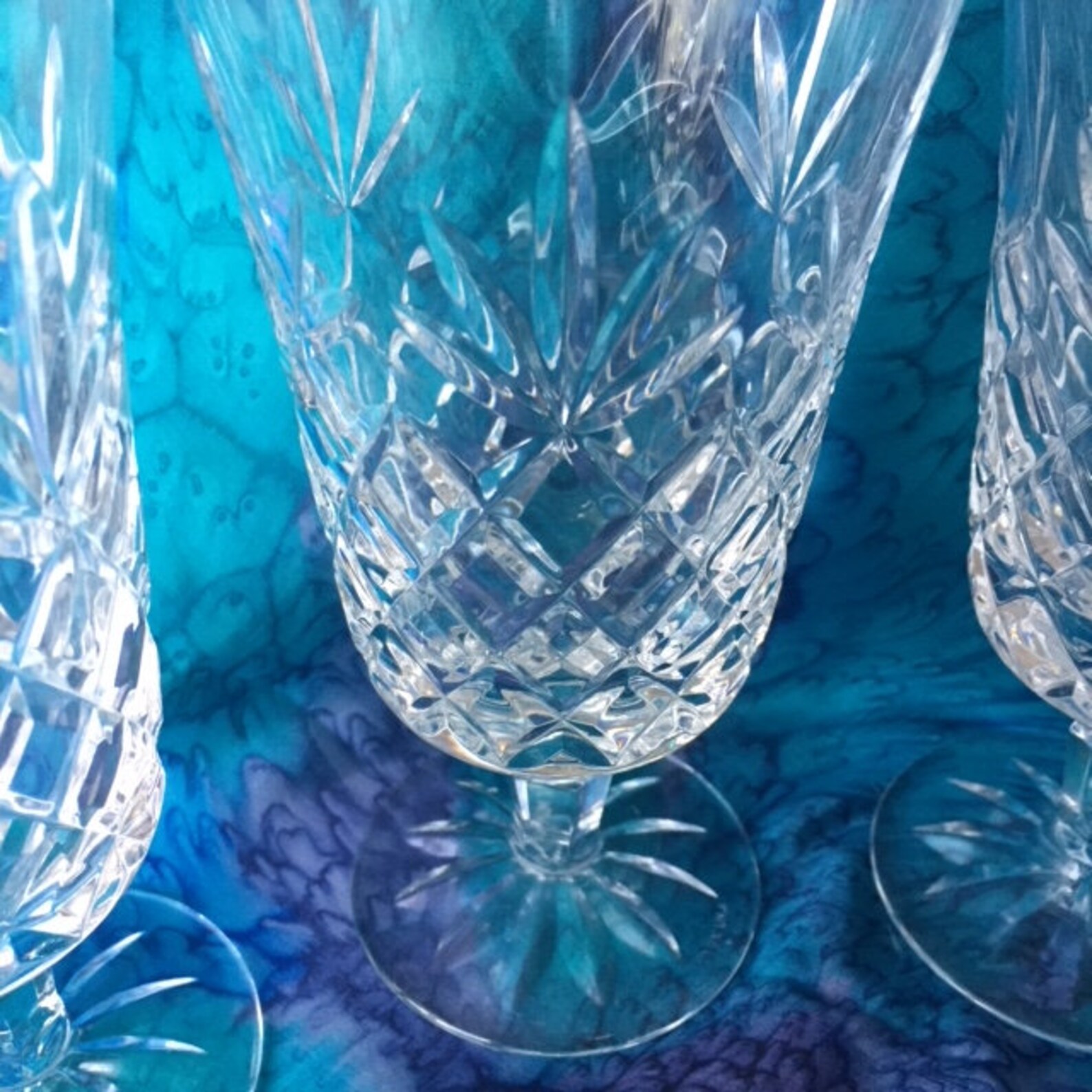 Lenox Charleston Crystal Iced Tea Glasses S/8 Elegant Etsy