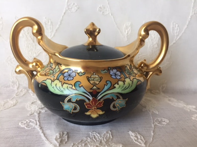 Antique Limoges 24kt Hand Painted Stouffer Tea Set, 1900s Tea Set/3