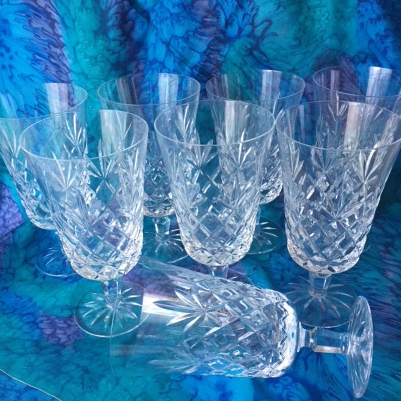 Lenox Charleston Crystal Iced Tea Glasses S/8 Elegant Etsy