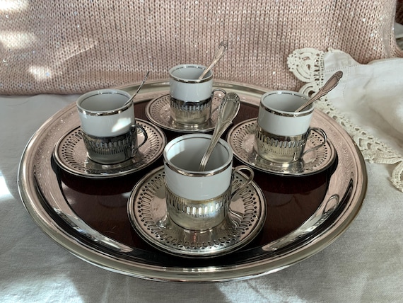 Demitasse Set, Vintage Bellini Brazil Silverplate Set - Etsy