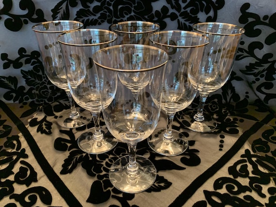 Noritake Crystal Iced Tea Stem, Set/6, Silver Rim Noritake Paris