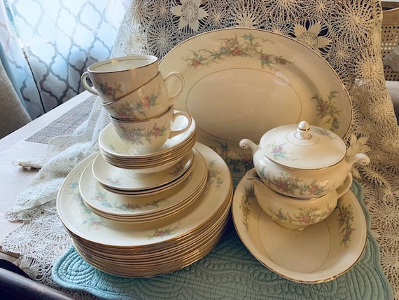 Homer Laughlin 1940s Calais China Set 30 Pieces 1940s Dinnerware Etsy