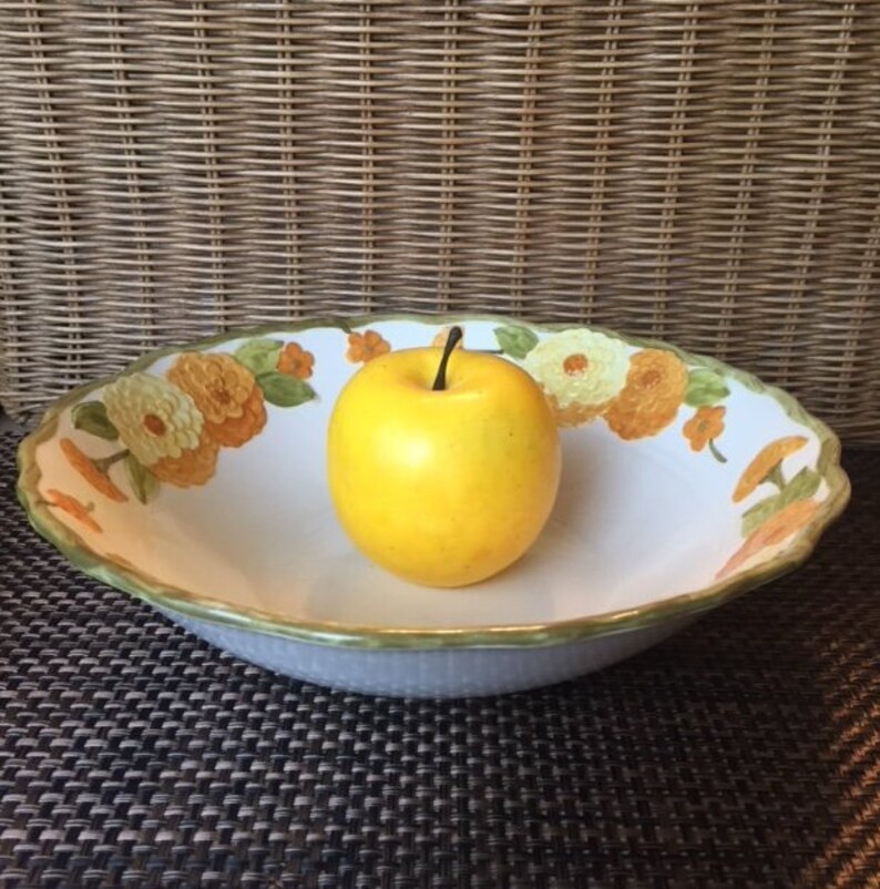 Metlox California Thanksgiving China Poppytrail Zinnia Serving Bowl Set