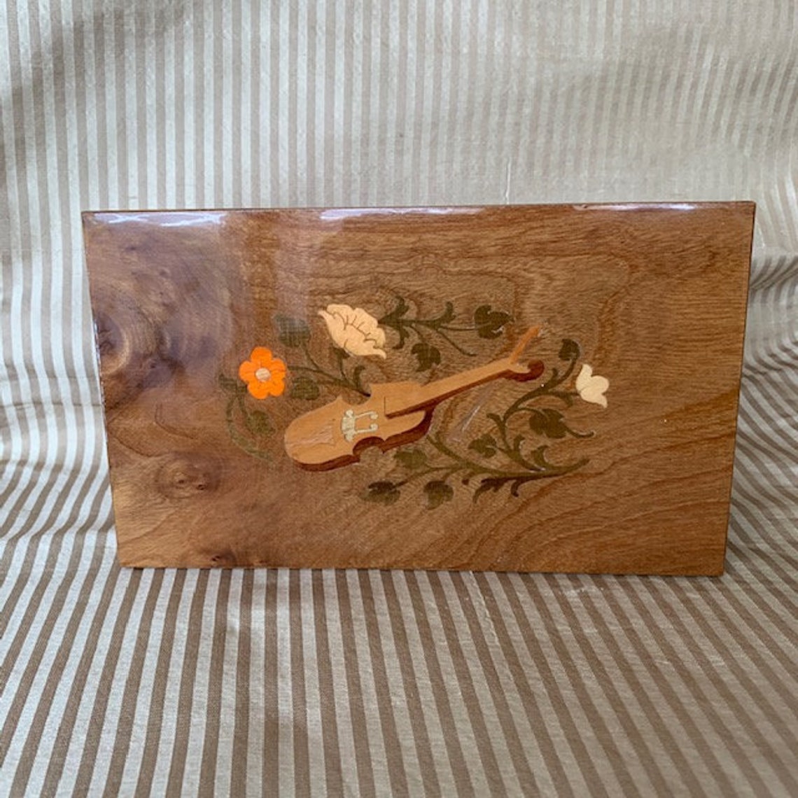 Italian Marquetry Music Box Love Story Music Box Vintage Etsy
