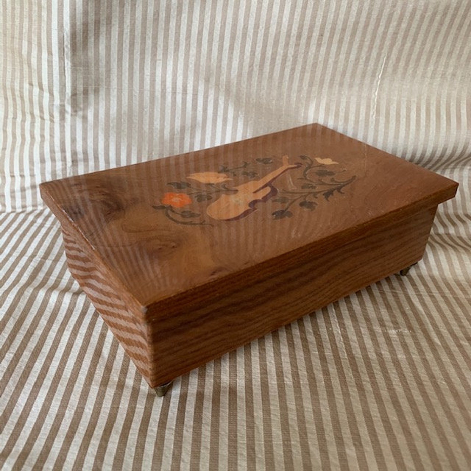 Italian Marquetry Music Box Love Story Music Box Vintage Etsy