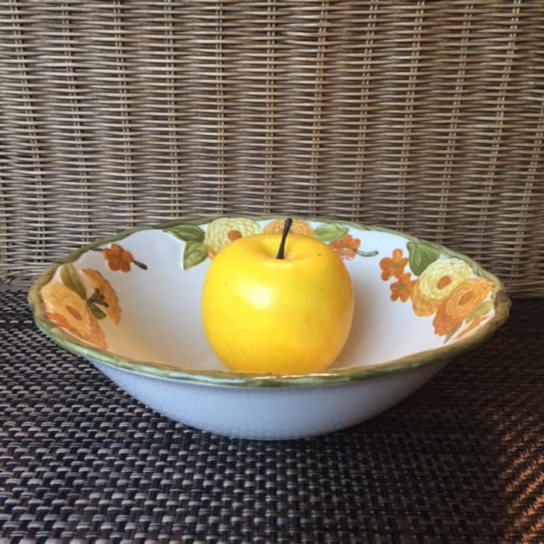 Metlox California Thanksgiving China Poppytrail Zinnia Serving Bowl Set
