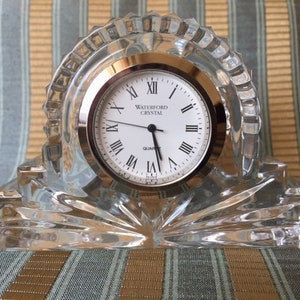 Waterford Crystal Small Desk Clock, Waterford Irish Crystal Clock