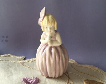Royal Worcester Little Girl Candle Snuffer, Hush, Made in England