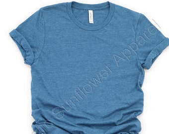 Blank Bella Canvas T Shirt, Plain Teal Tee, Blue T-Shirt, T-Shirt for Vinyl