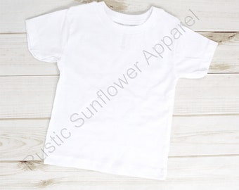 Blank White Kids Bella Canvas T-Shirt, White Toddler T Shirt, White Youth TShirt, Plain White Kids Tee