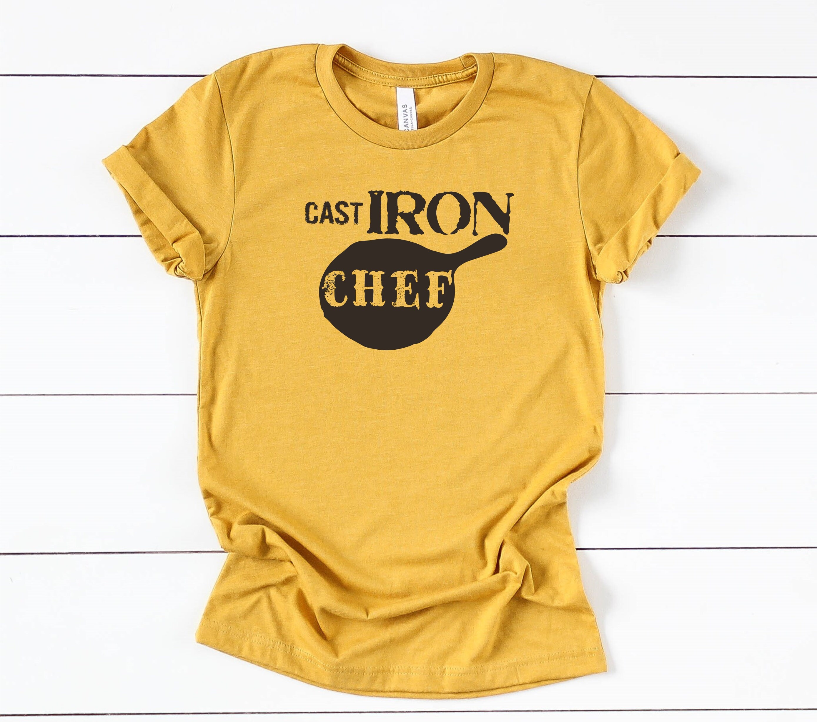 Cast Iron Chef TShirt Cast Iron Pan TShirt Cooking Shirt Etsy