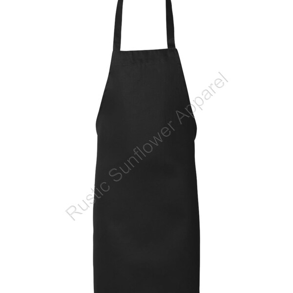 Chef Apron, Red Apron, Black Apron, Blank Adult Apron, PlainApron, Undecorated Apron