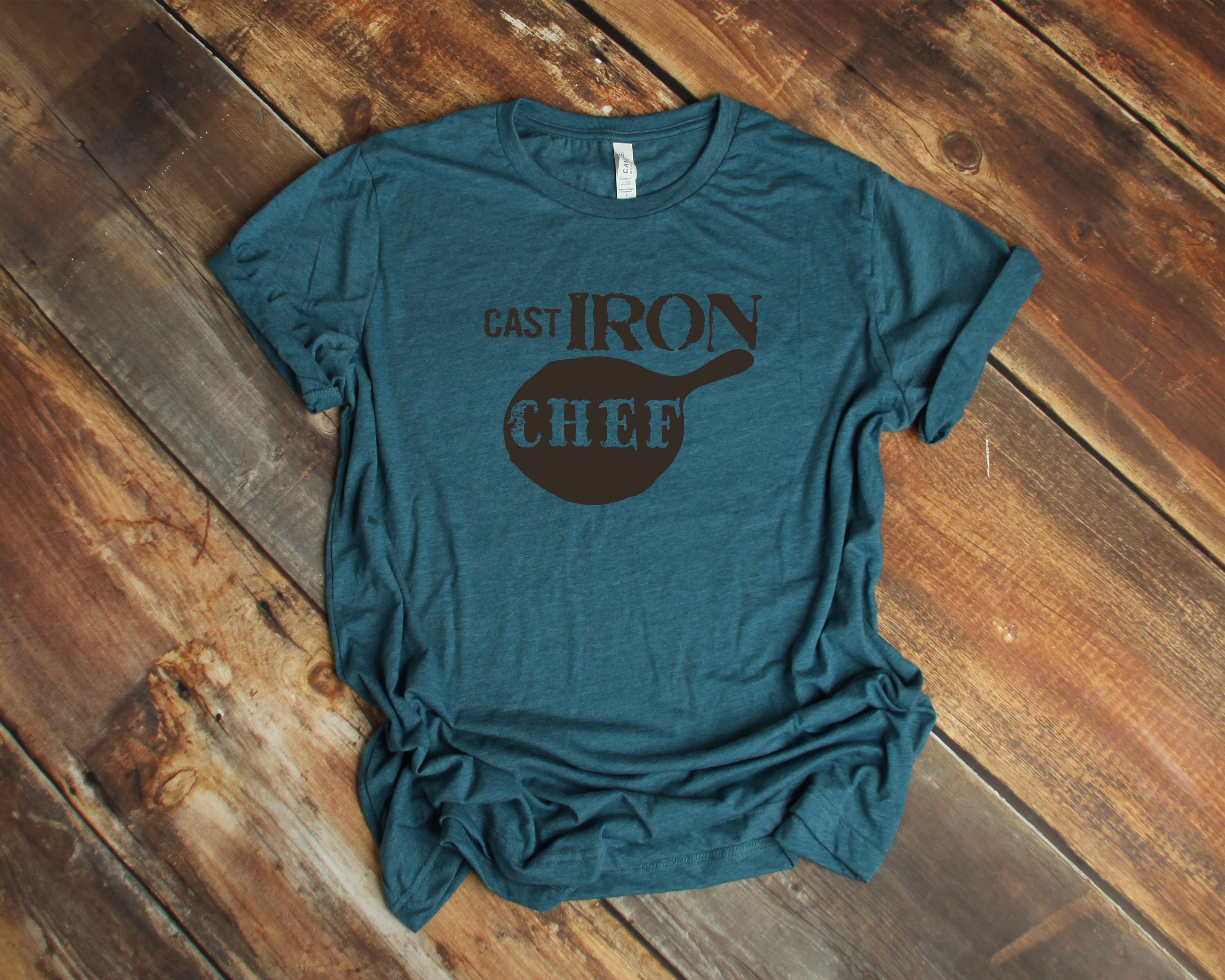 Cast Iron Chef TShirt Cast Iron Pan TShirt Cooking Shirt Etsy