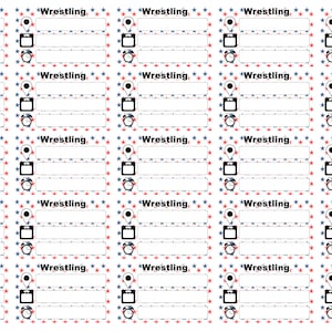 etiquetas del calendario de lucha libre