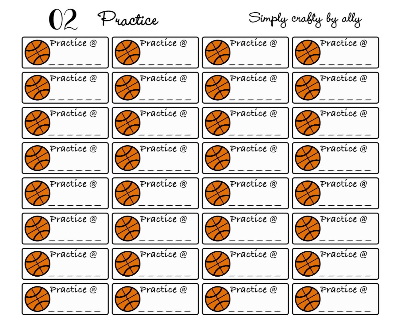 Sport Practice Labels - Etsy