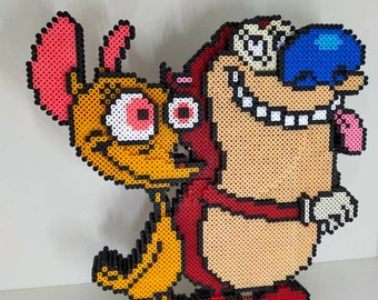 90s Toon Duo Lamp – Handmade Pixel Art LED Light