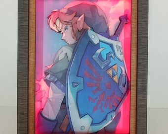 Legend of Zelda Lamp: Handmade Diorama Light Fixture with App Control