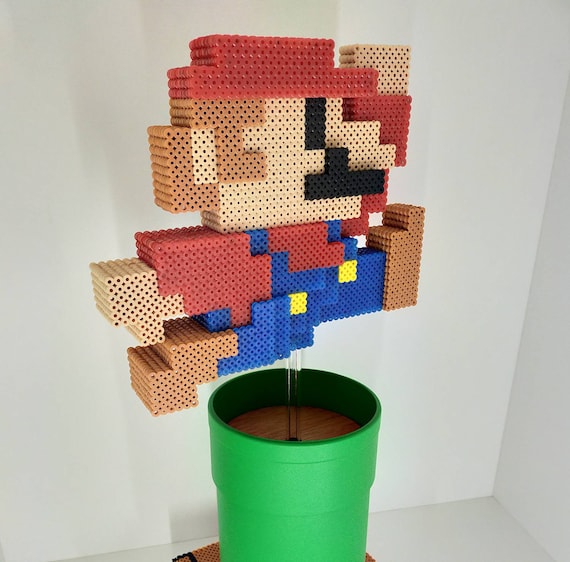 Lámpara Mario Bros Estrella 3D Arcade Videojuegos Pixelart 