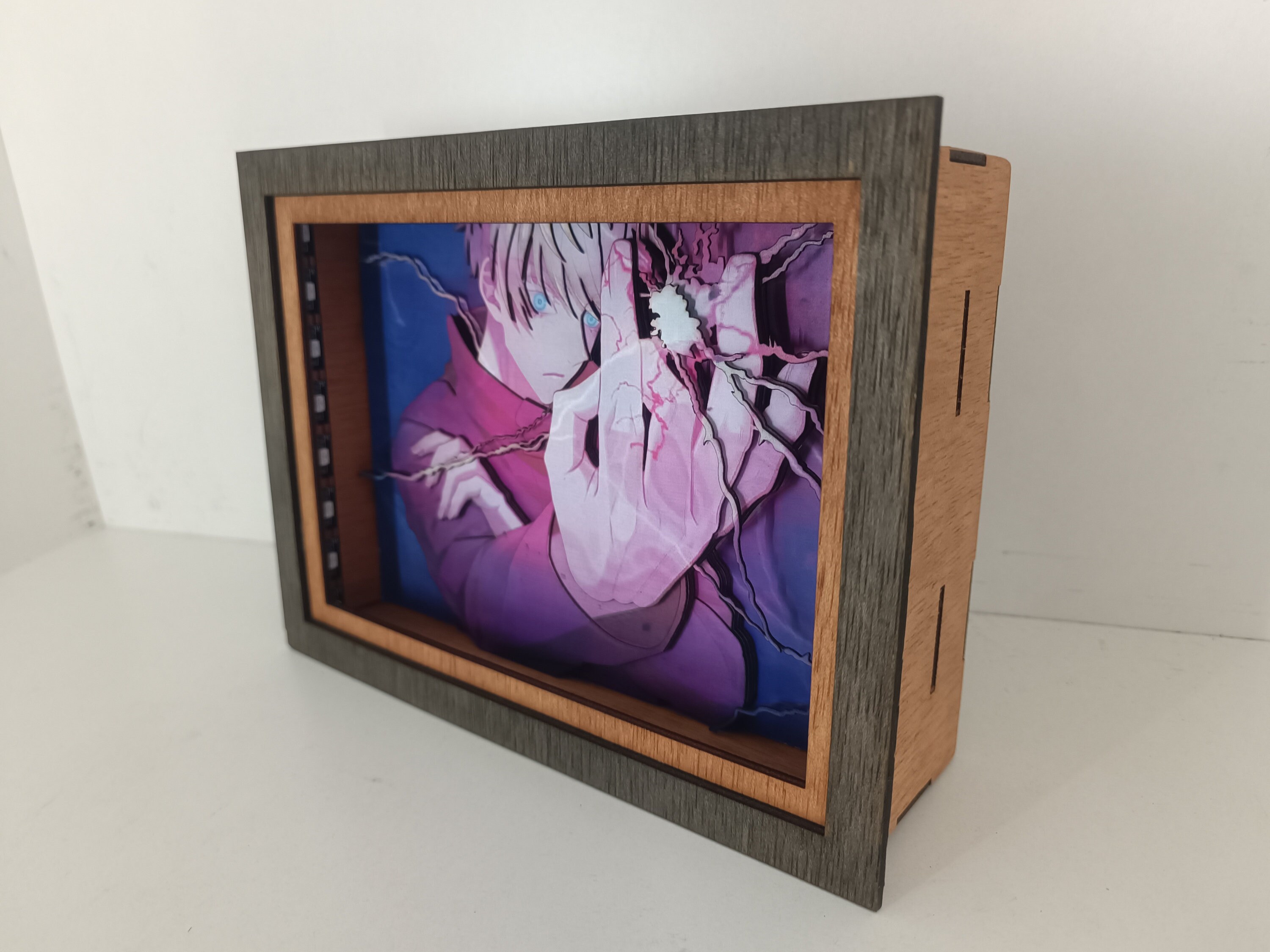 Gojo Anime Shadow Box Night Light: Handmade Lamp Decor - Etsy
