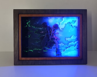 Handcrafted Kingdom Shadow Box Night Light: Fantasy Gamer Gift