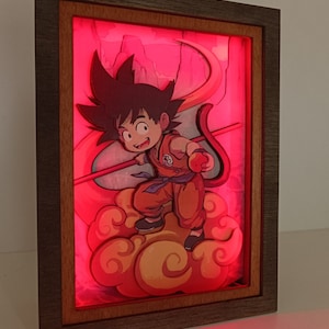 Veilleuse anime dragon, Shadow Box, Dragon Lightbox, Anime Lightbox, Regalo increíble para cumpleaños, navidad, lámpara de sombra image 6