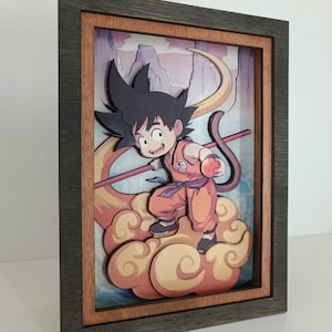 Wooden Anime Light Box Paper Cut Anime Action Character - Temu