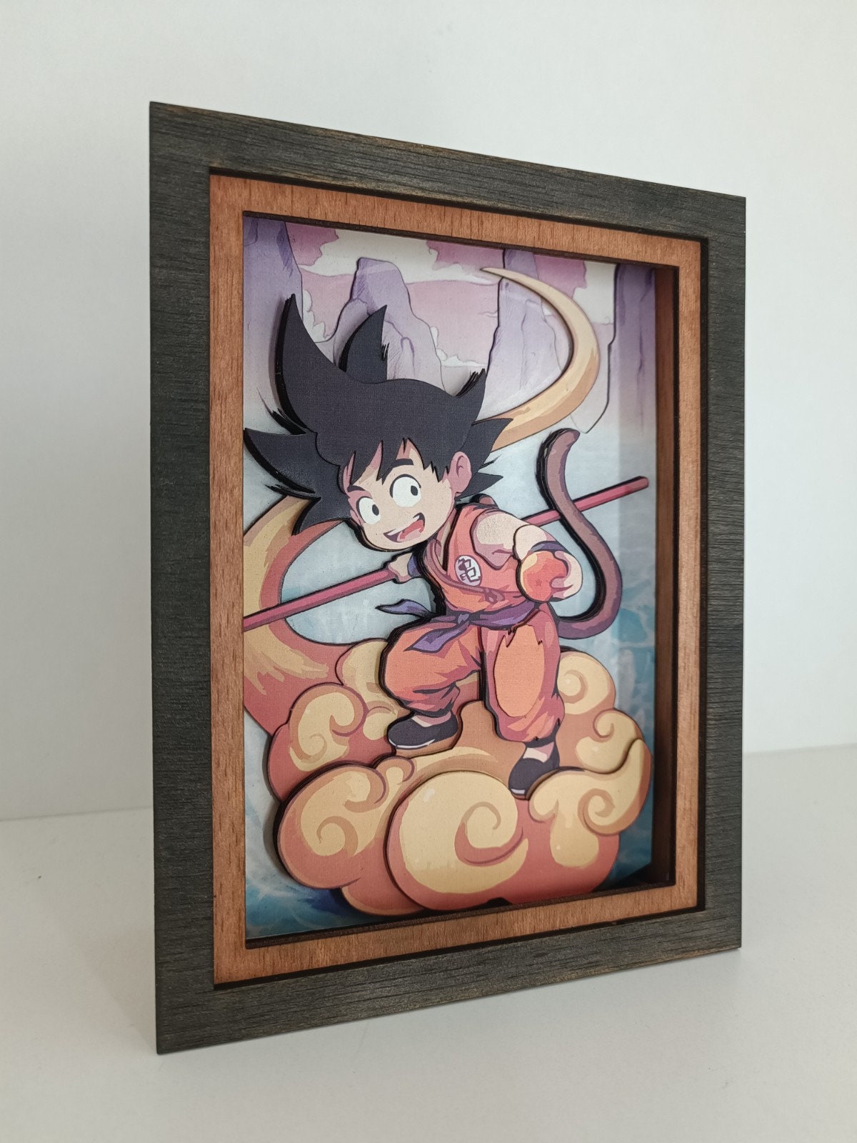 Cute Anime Night Light - Acrylic Frame - Paper-Cut Art - ApolloBox