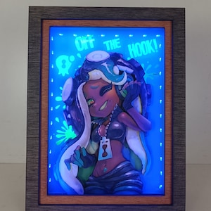 Marina Pearl Night Light, Splatoon Pop Music Shadow Box, Cool Gift for Birthday, Christmas