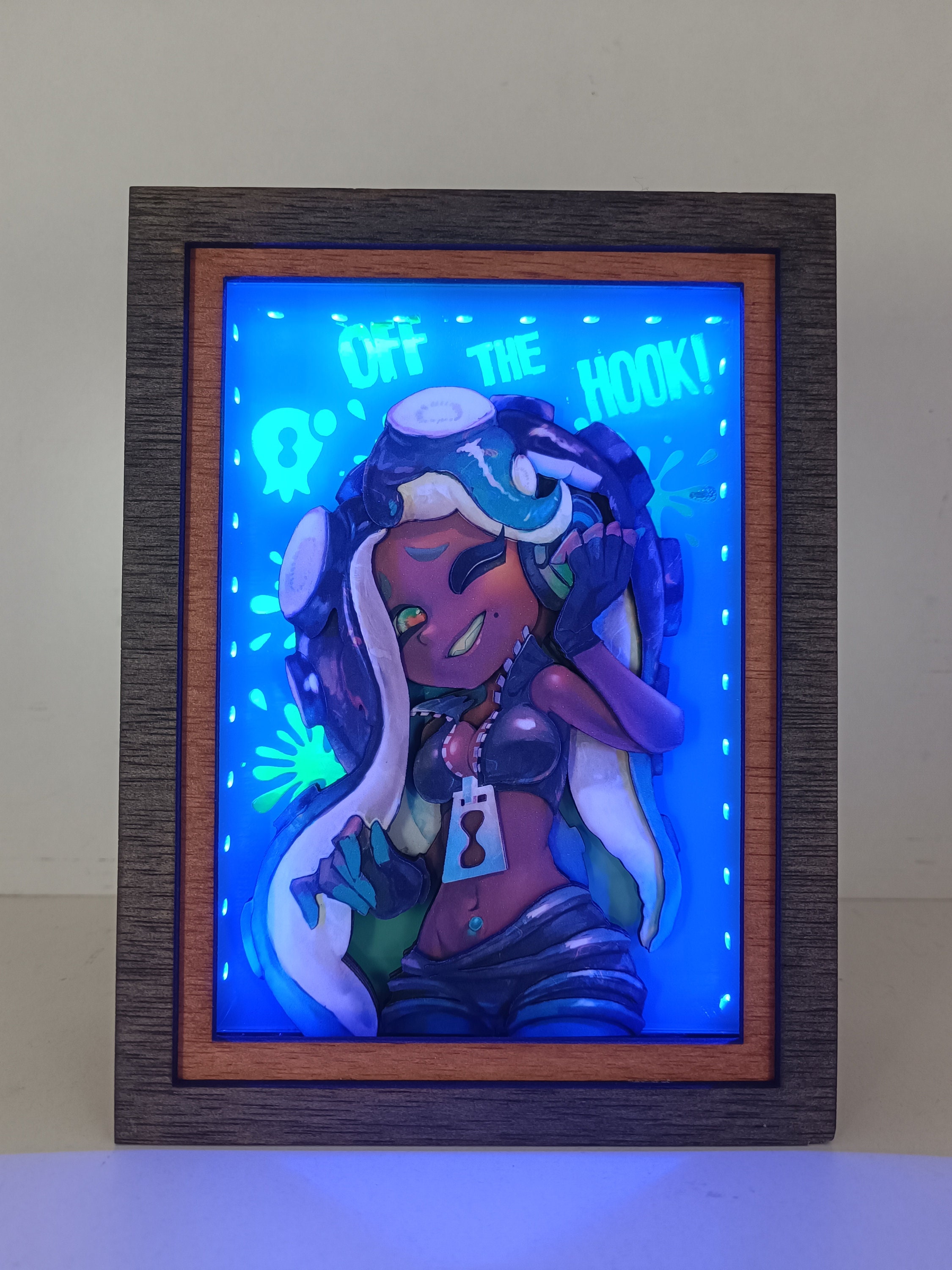 Marina Pearl Nachtlicht, Splatoon Pop Music Shadow Box, cooles Geschenk für Geburtstag, Weihnachten