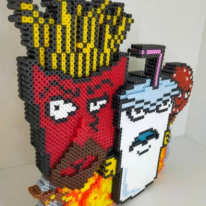 Aqua Teen Hunger Force Bead LED Lamp – Pixel Art Night Light