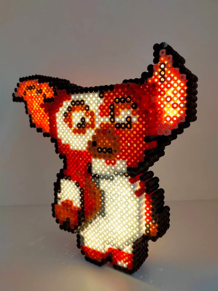 Gizmo Gremlins LED Lamp – Handmade Pixel Art Night Light - Etsy