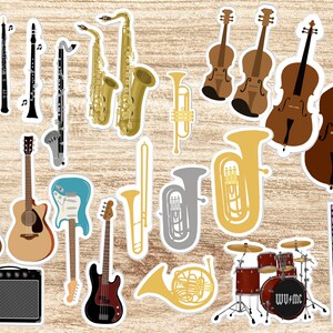 Funny Music Instrument Sticker Decal