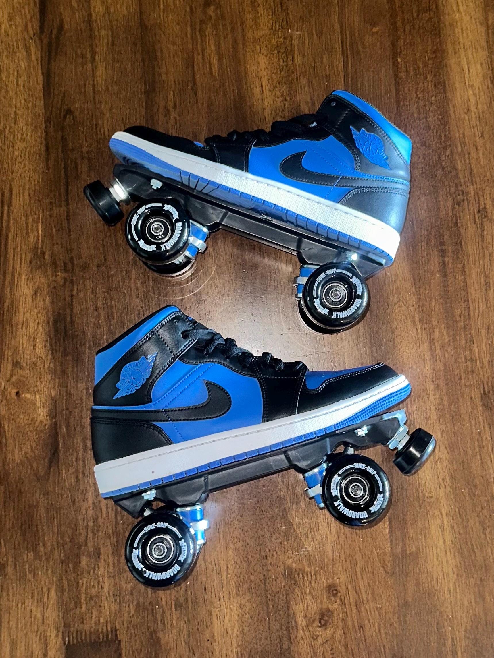 Nike Air Jordan 1 s Rollerskates Blue and Black Men s Sz 9.5 NEW Designed by Malibu Classix Built by Sure Grip International Etsy