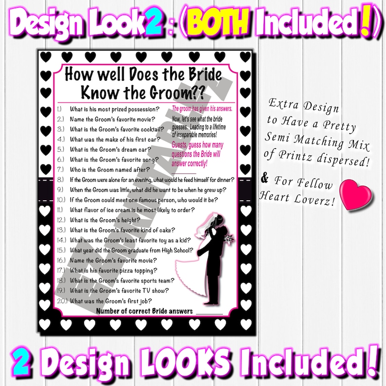 How Well Does The Bride Know The Groom Printable Bridal Etsy how-well-does-the-bride-know-the-groom-printable-bridal-etsy