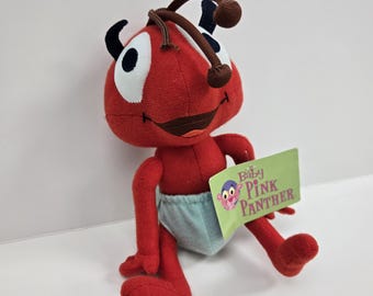 Baby Pink Panther Show Plush Red Ant Toy, Nanco 9" NWT