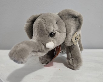 World Wildlife Foundation WWF Stuffed Plush Toy Grey Elephant Plushie 7”