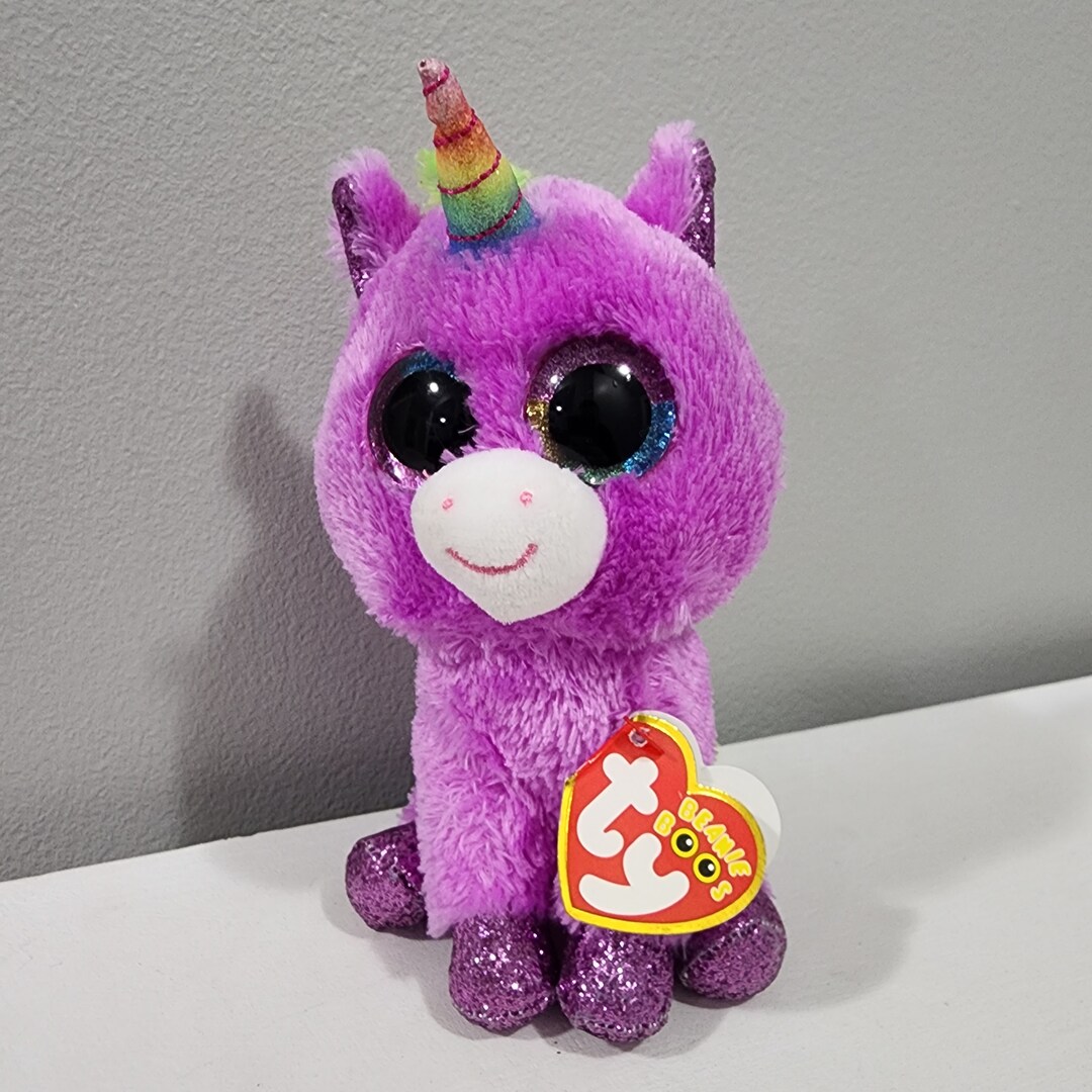 Ty Beanie Boos Joey - Renard Rose Et Violet 15 Cm - RARE