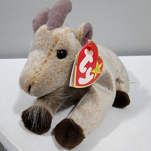 TY Beanie Babies - Goatee the Goat Retired With Tags PE Pellets