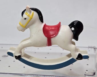 Fisher Price Dollhouse Baby's Room Rocking Horse Red Saddle Vintage 1977