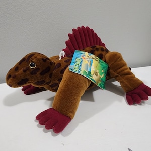 Beanie Boppers Fantasaurus Collection Spinosaurus Dimetrodon Dinosaur Special Effects NWT Vintage Plush Rare Find