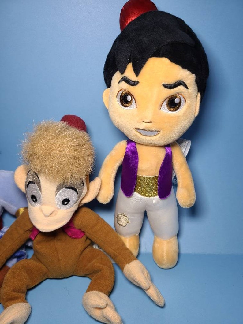 Vintage Beanie Disney Aladdin Genie Abu Dolls Set of 3