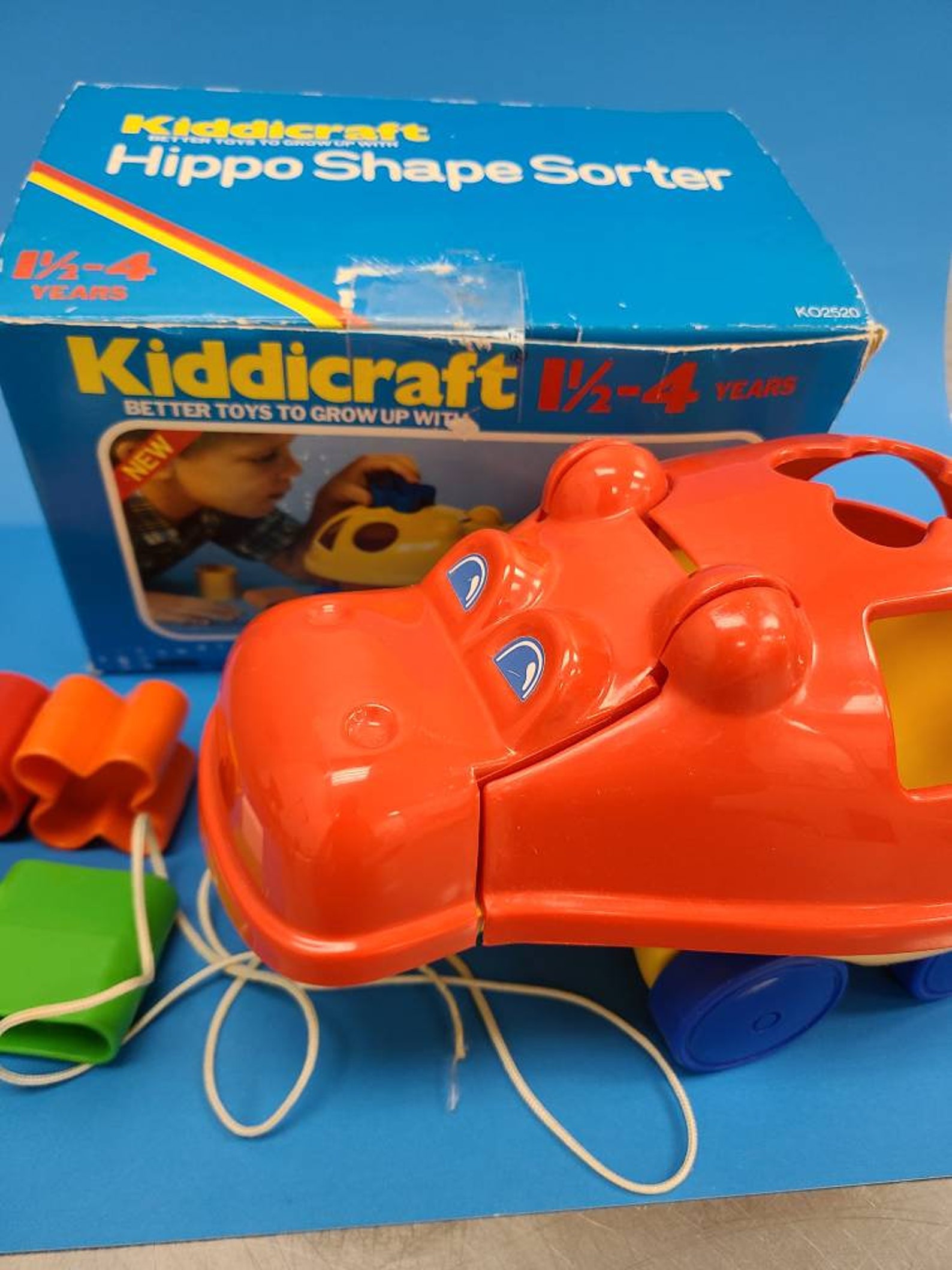Vintage 80s KiddiCraft Hippo Shape Sorter Made in The UK Etsy