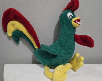 Vintage Corn Flakes Cereal Mascot Green Cornelius "Corny" Rooster Pose-able Doll